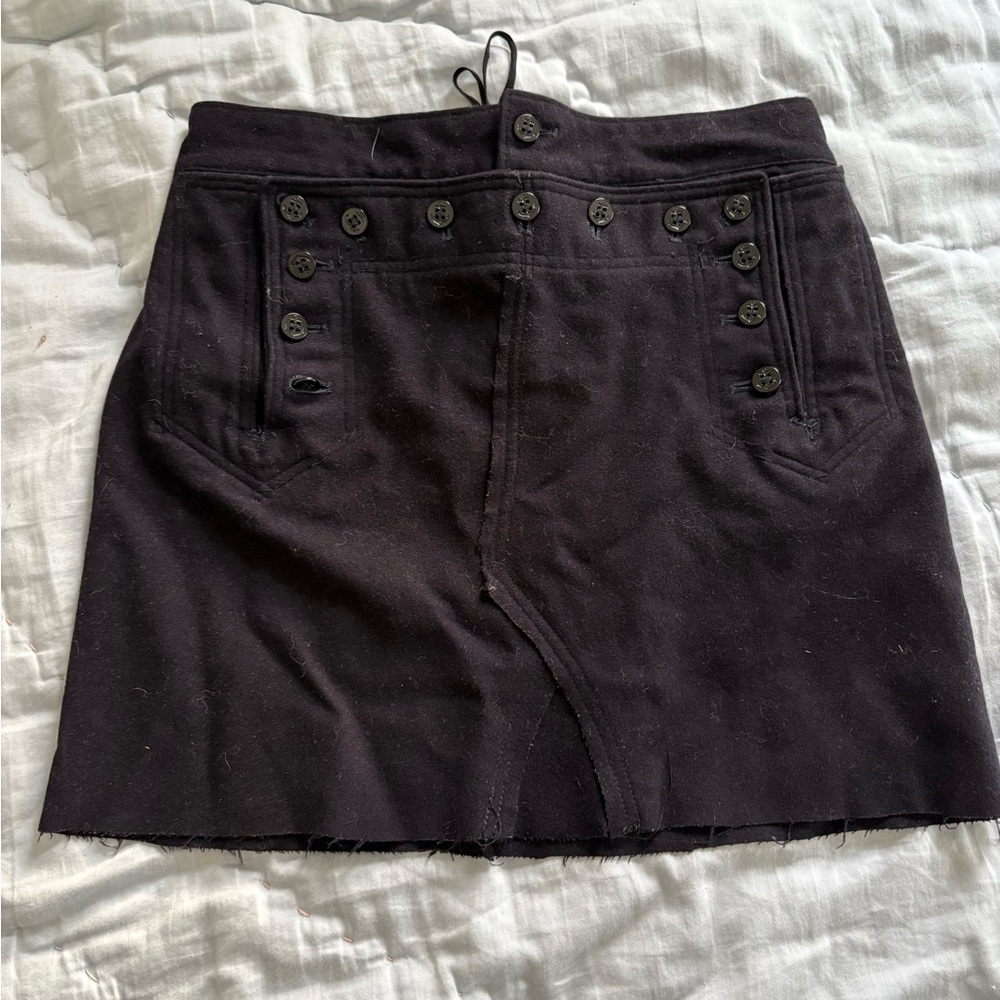 Black/navy vintage wool Skirt. Union made